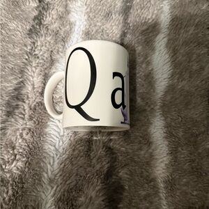 White Ceramic Mug with Black Lettering